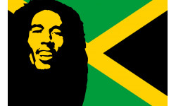 Bob Marley (20x20cm) - Autocollant(sticker)